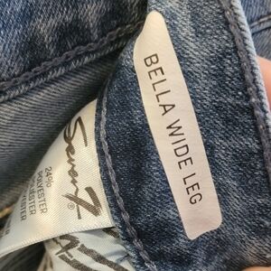 Seven7 Bella Wide Leg Jeans - Medium Blue Denim